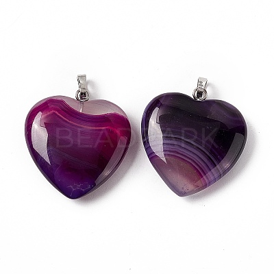 Natural Agate Pendants G-G956-B65-FF-1