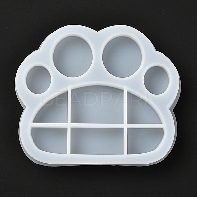 DIY Cat Footprint Plate Silicone Molds DIY-I057-04-1