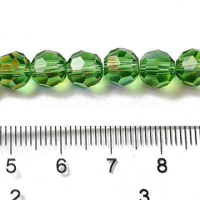 Electroplate Transparent Glass Beads Strands EGLA-A035-T8mm-L11-1