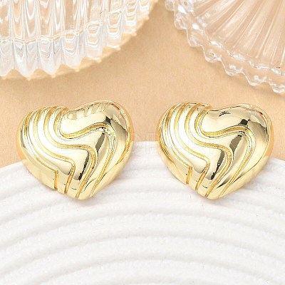 Brass Stud Earrings for Women KK-CBAD851-31G-1