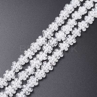 Handmade Millefiori Glass Bead Strands LAMP-J035-8mm-42-1