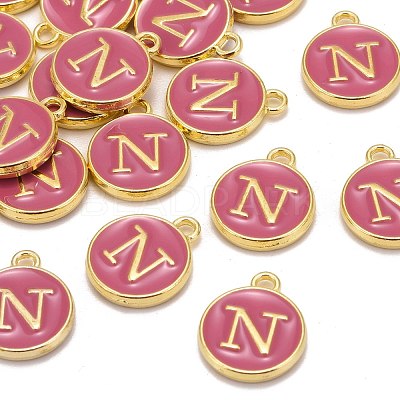 Golden Plated Alloy Enamel Charms ENAM-S118-08N-1