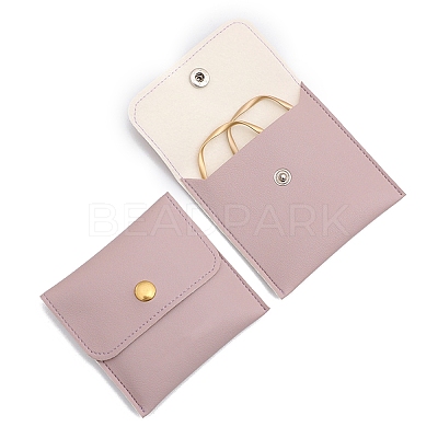 PU Leather Jewelry Pouches with Snap Button WG48807-05-1