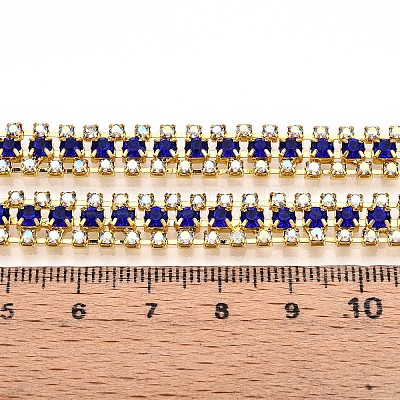 Iron Rhinestone Cup Chains CH-T006-04G-07-1