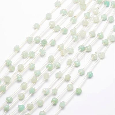 Natural Flower Amazonite Beads G-O156-A-06-1