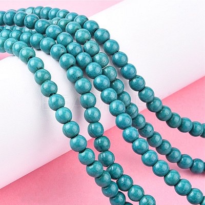 Synthetic Turquoise Beads Strands TURQ-G106-6mm-02E-1