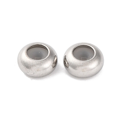 202 Stainless Steel Beads STAS-P238-10P-F-1