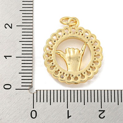 Brass Micro Pave Clear Cubic Zirconia Pendants LS-KK-U007-01G-08-1