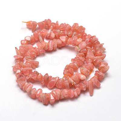 Grade A Natural Rhodochrosite Chip Beads Strands X-G-E271-93-1