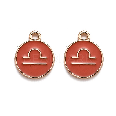 Alloy Enamel Pendants ENAM-S124-01B-12K-1