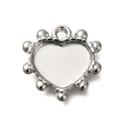 304 Stainless Steel Pendant Cabochon Settings STAS-H225-08P-1