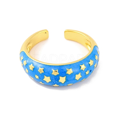 Brass Open Cuff Rings RJEW-U009-14G-1