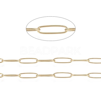 Ion Plating(IP) 304 Stainless Steel Paperclip Chains CHS-F010-01C-G-1