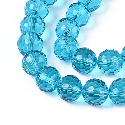 Transparent Glass Bead Strands GLAA-R095-10mm-23-1
