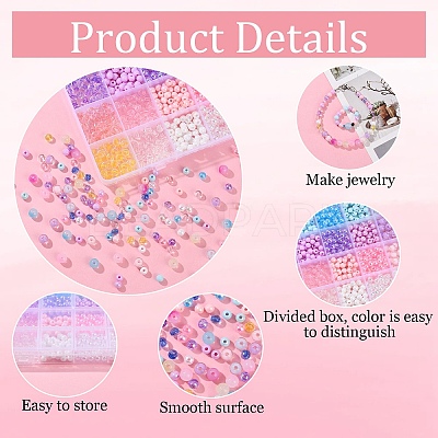 DIY Round Acrylic Beads Jewelry Making Finding Kits DIY-YW0011-64-1