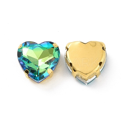 Heart Sew on Rhinestone X1-DIY-E062-04G-01-1
