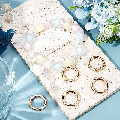 30Pcs Alloy Spring Gate Rings FIND-SC0009-08-1