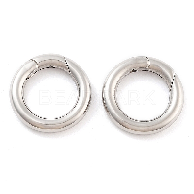 Non-Tarnish 316 Stainless Steel Spring Gate Rings STAS-M296-01P-B-01-1