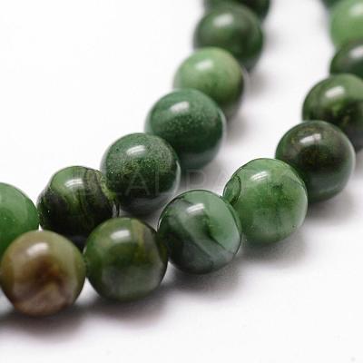 Natural African Jade Beads Strands G-D840-53-6mm-A-1
