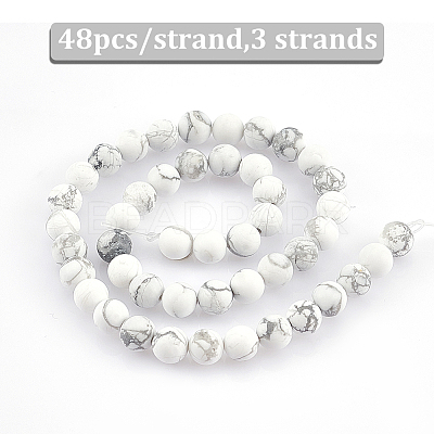 3 Strands Natural Howlite Beads Strands G-GO0001-07-1