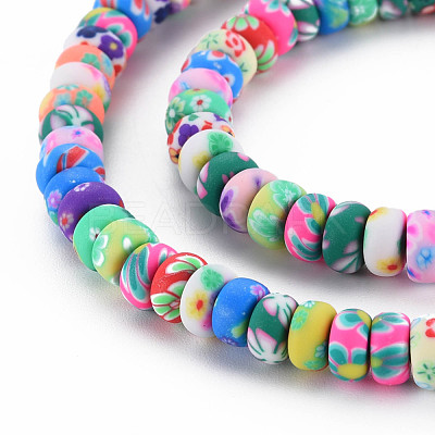 Handmade Polymer Clay Beads Strands X-CLAY-N008-056-01-1