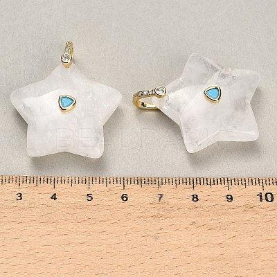 Natural Quartz Crystal Pendants G-Z157-01G-A05-1