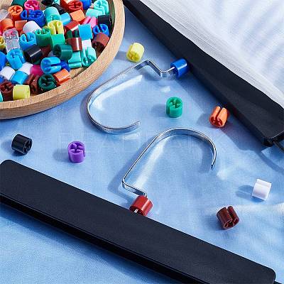 300pcs 15 Colors Blank Plastic Clothing Trouser Markers Colored Clothes Hanger Code Clip KY-CP0001-05-1