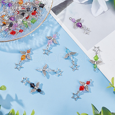 4 Sets Transparent Acrylic Pendants FIND-PH0010-16-1