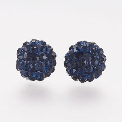 Polymer Clay Rhinestone Beads RB-K050-8mm-C15-1