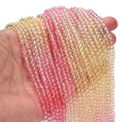 Transparent Painted Glass Beads Strands DGLA-A034-T3mm-A09-1