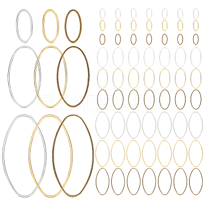 270Pcs 9 Styles Brass Linking Rings KK-OC0001-50-1