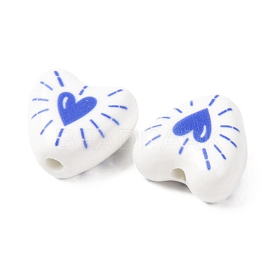 Printed Handmade Porcelain Beads PORC-G016-01C-1
