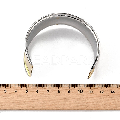 304 Stainless Steel Cuff Bangles BJEW-Z127-01GP-1