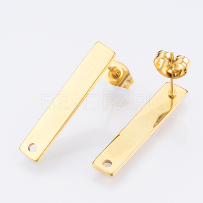 201 Stainless Steel Stud Earring Findings STAS-Q231-05G-1
