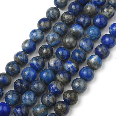 Natural Lapis Lazuli Bead Strands G-G953-01-8mm-1