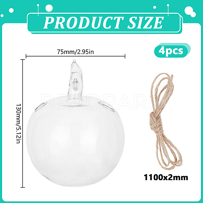Glass Hanging Hydroponic Vases AJEW-WH0752-090B-1