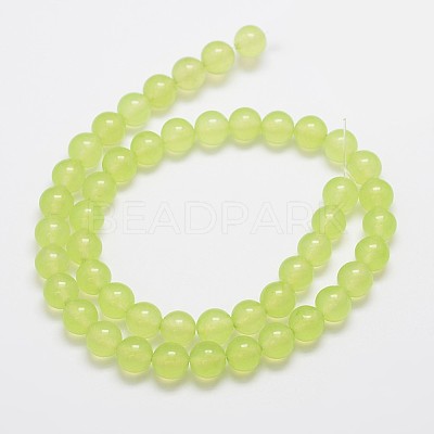 Natural & Dyed Malaysia Jade Bead Strands G-A146-8mm-A27-1
