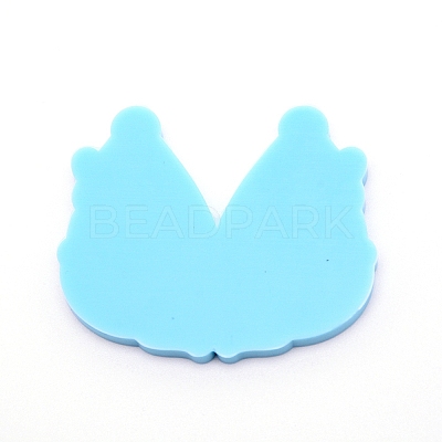 Teardrop with Lady Silicone Statue Pendant Molds DIY-WH0175-53-1
