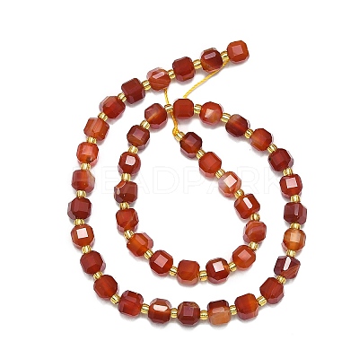 Natural Red Agate Beads Strand G-I376-D35-01-1