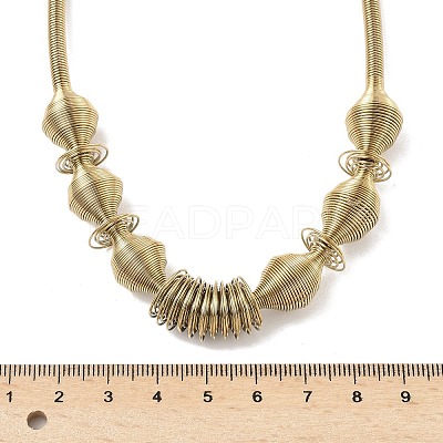 304 Stainless Steel Irregular Twisted Chain Spiral Bib Necklaces for Women NJEW-B127-01G-05-1