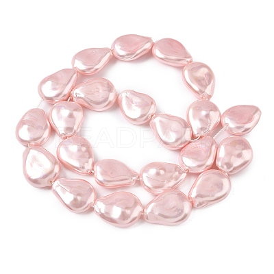 Electroplate Opaque Glass Imitation Pearl Strands EGLA-D302-02C-1