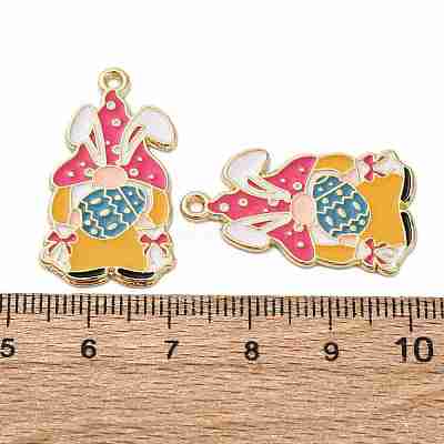 Easter Alloy Enamel Pendants ENAM-V002-02C-G-1