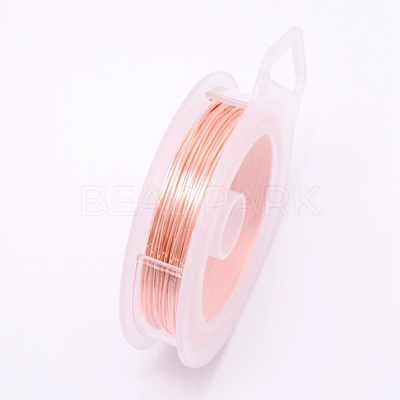 Round Copper Craft Wire CWIR-WH0001-0.8mm-16-1