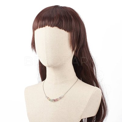 Natural Fluorite Chips Beaded Jewelry Set SJEW-JS01231-02-1