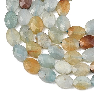 Natural Flower Amazonite Beads Strands G-H349-A01-21-1