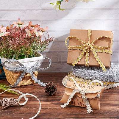Nylon Braided Lace Ribbon SRIB-WH0006-25C-1