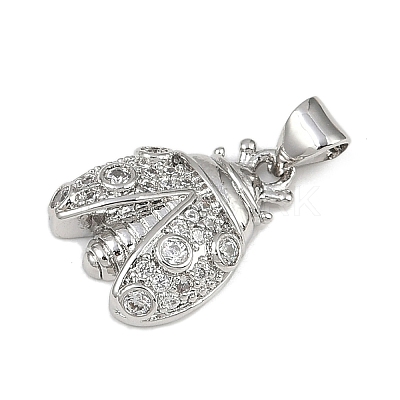 Brass Micro Pave Cubic Zirconia Pendants KK-A260-07E-P-1