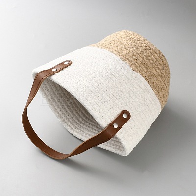 Woven Cotton Storage Baskets AJEW-WH20054-010H-1