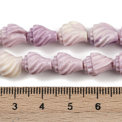 Synthetic Coral Dyed Carved Beads Strands SHEL-D001-B01-1