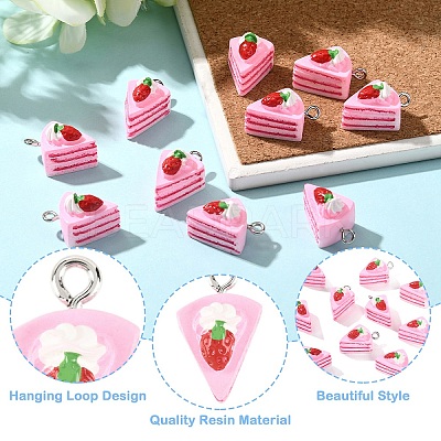 10Pcs Opaque Resin Pendants RESI-YW0004-49-1